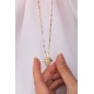 14K Gold Diamond-Cut Necklace with Paperclip Chain