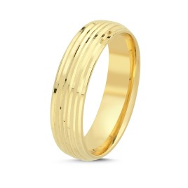 14K Gold Men's Wedding Ring (5ALY1306)