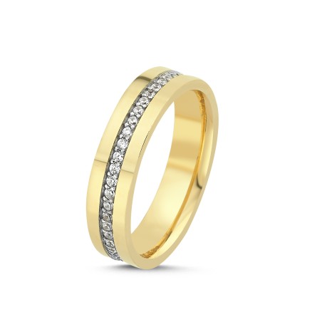 14K Gold Women's Wedding Ring (5ALY1349)