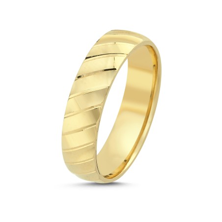 14 Karat Gold Herren-Ehering (5ALY1476)