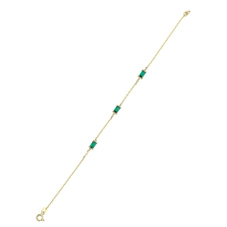 14 Karat Gold Gemstone Bracelets