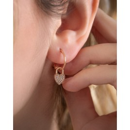 0.18 ct Diamond Heart Earrings