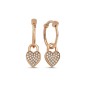 0.18 ct Diamond Heart Earrings