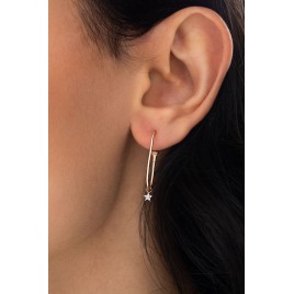 0.07 ct Diamond Star Earrings