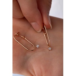 0.07 ct Diamond Star Earrings