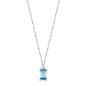 0,71 ct Diamant & Aquamarin Halskette