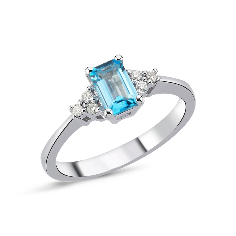 1,33 ct Pırlanta & Yakut - Aquamarin Yüzükler