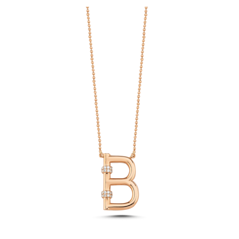 0.07 ct Diamond Letter Necklace