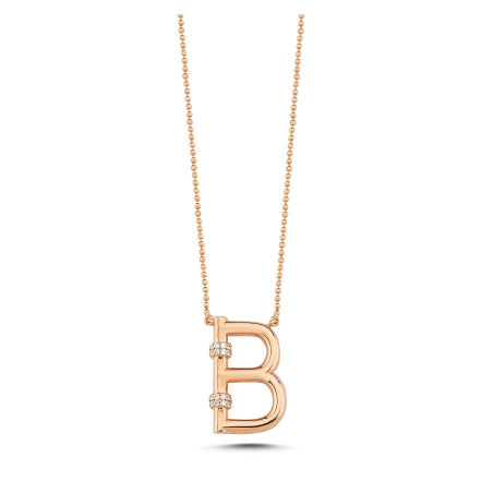 0.07 ct Diamond Letter Necklace