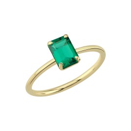 14 Karat Gold Emerald Ring