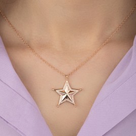 0.32 ct Diamond Star Necklace