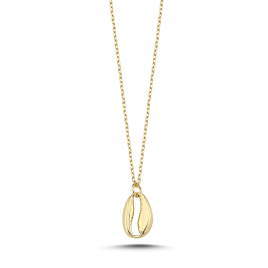 14K Gold Seashell Necklace