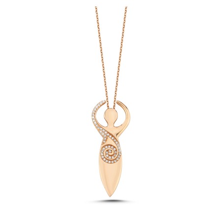 0.20 ct Diamond Bee Goddess Necklace