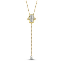 0.15 ct Diamond Hand Necklace