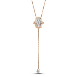0.15 ct Diamond Hand Necklace