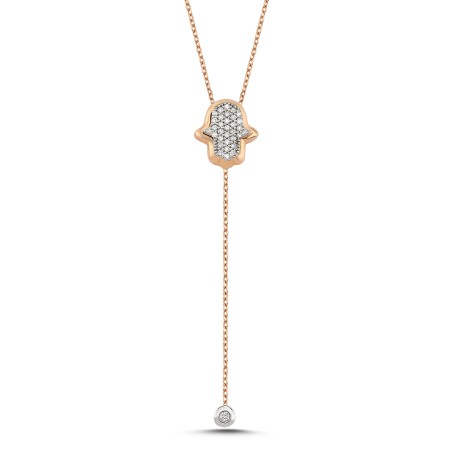 0.15 ct Diamond Hand Necklace