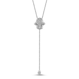 0.15 ct Diamond Hand Necklace