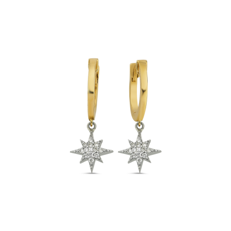 0.13 ct Diamond North Star Earrings