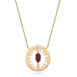 0.57 ct Diamond & Ruby Necklace