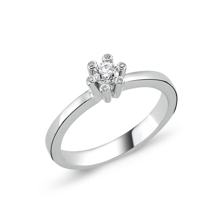 0,18 ct Diamant Solitärring