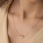 0,34 ct Diamant- und Saphir-Halskette