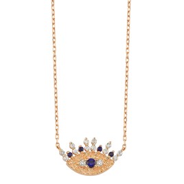 0.34 ct Diamond and Sapphire Necklace