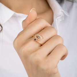 0.23 ct Diamond & Sapphire Ring