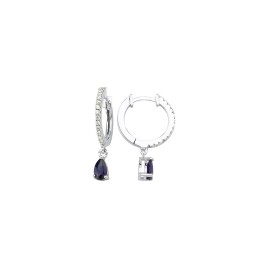 0.61 ct Diamond & Sapphire Earrings