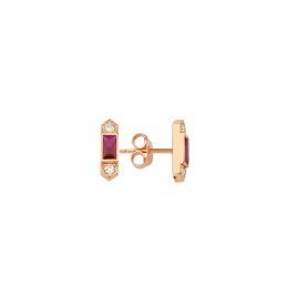 0.60 ct Diamond & Ruby Earrings